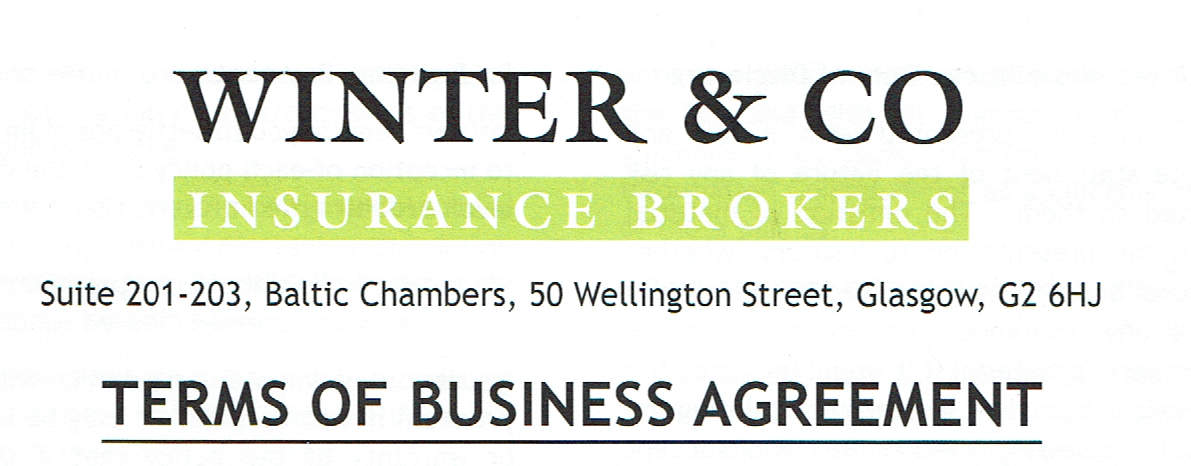 Winter & Co Insurance: Terms of Business Agreement Winter & Co Insurance: Terms of Business Agreement
